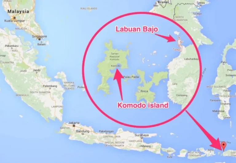 Komodo útvonaltérkép