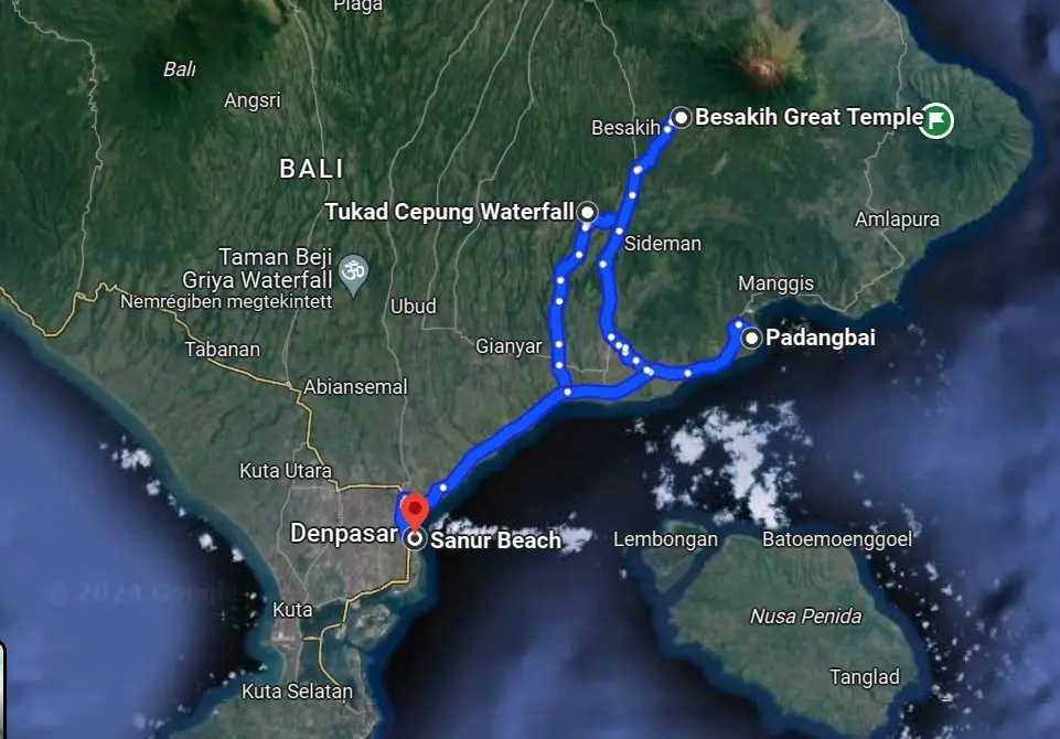 Padang Bay program napi menetrend térkép