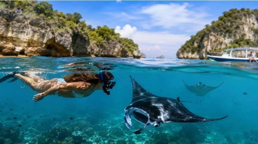 Manta Point hajós túra, Lembongan